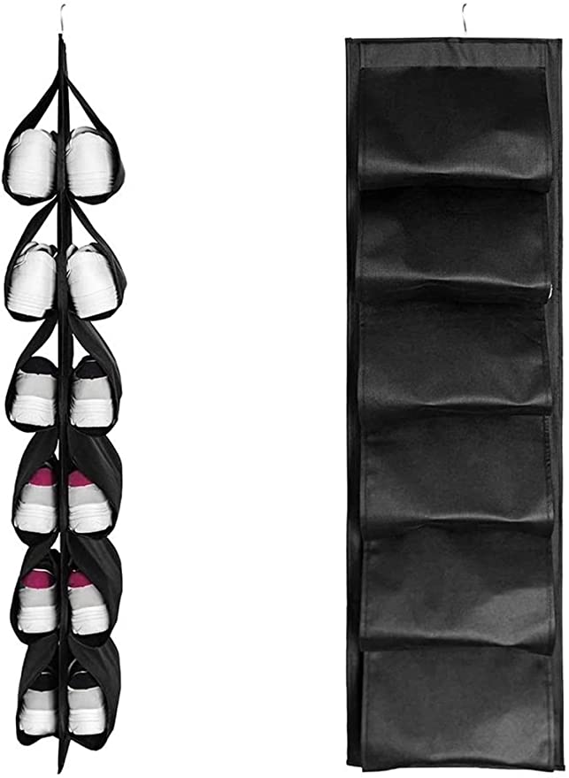 12 Grids Shoes Hanging Closet Organizer