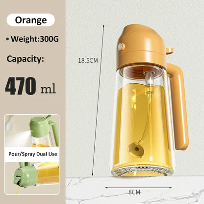 2 in 1 Spraying/ Pouring Integrated Oil Dispenser Bottle