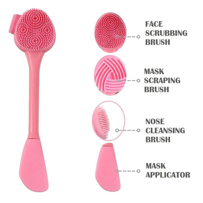 2 in 1 multipurpose silicone face cleansing brush for applying face pack Pore Cleansing