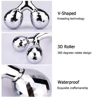 3D manual roller face body massager