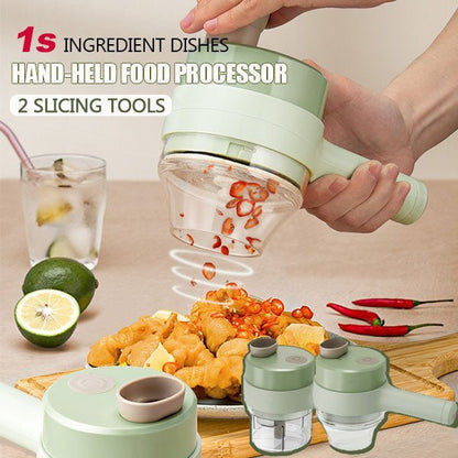 4 in 1 Portable Electric Vegetable Cutter Set